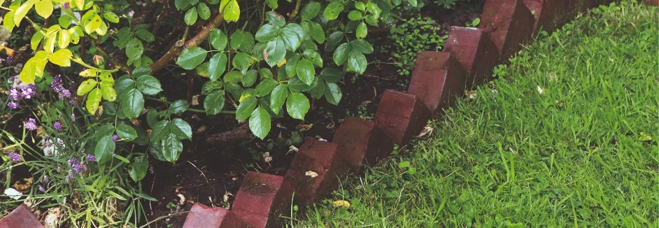 Blumenbeet mit Rasenkante